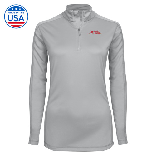  Syntrel Womens Platinum Interlock 1/4 Zip - Official Logo - Stacked
