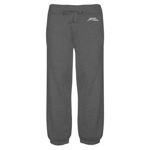  ENZA Womens Dark Heather Banded Fleece Capri - Official Logo - Stacked