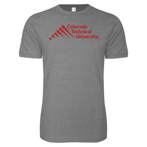  Next Level Heather Grey SoftStyle T Shirt - Official Logo - Stacked
