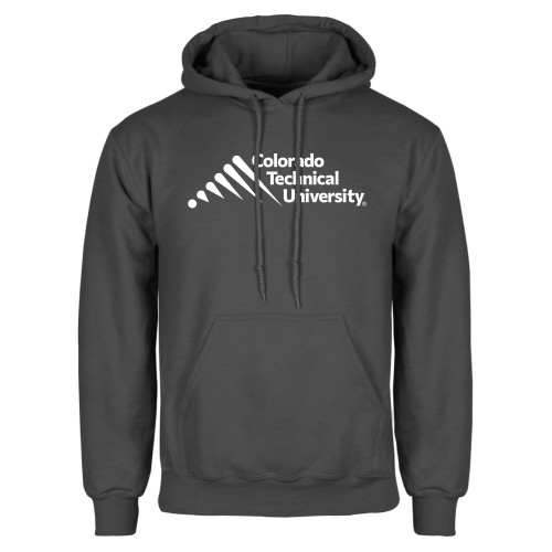  Charcoal Fleece Hoodie - Official Logo - Stacked