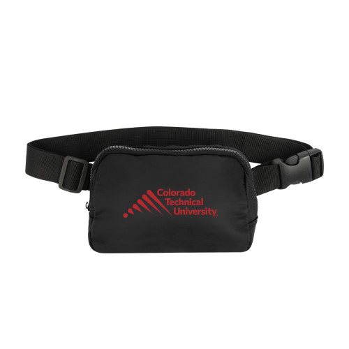  Anywhere Black Belt Bag - Official Logo - Stacked
