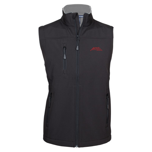  Black Premium Softshell Vest - Official Logo - Stacked
