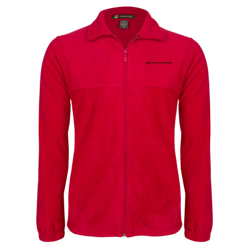  Red Fleece Full Zip Jacket - Official Logo - Flat
