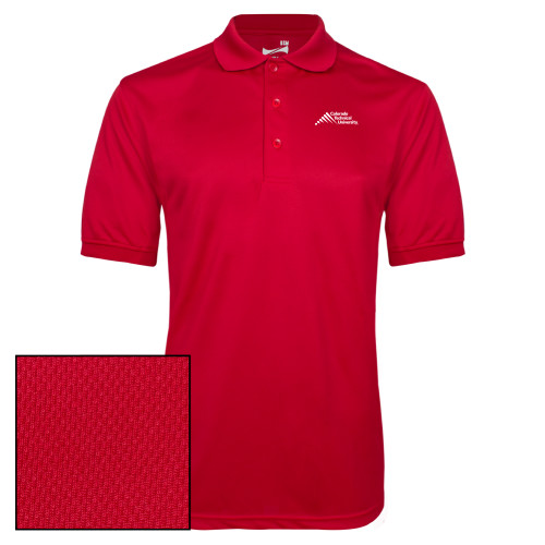  Red Dry Mesh Polo - Official Logo - Stacked