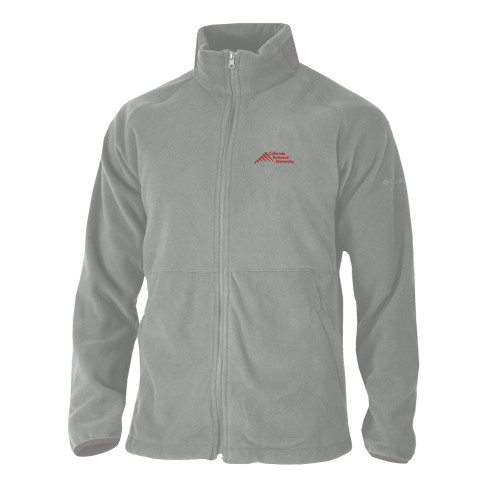  Columbia Grey Everest Ridge Fleece Full Zip Jacket - Official Logo - Stacked