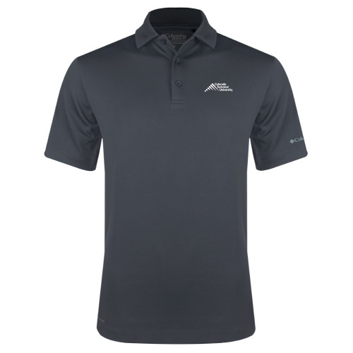  Columbia Charcoal Omni Wick Drive Polo - Official Logo - Stacked