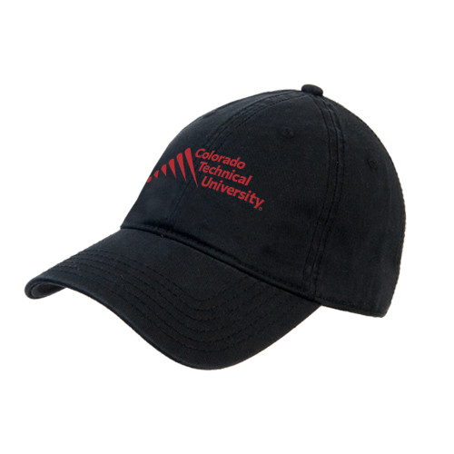  Black Unstructured Adjustable Low Profile Hat - Official Logo - Stacked