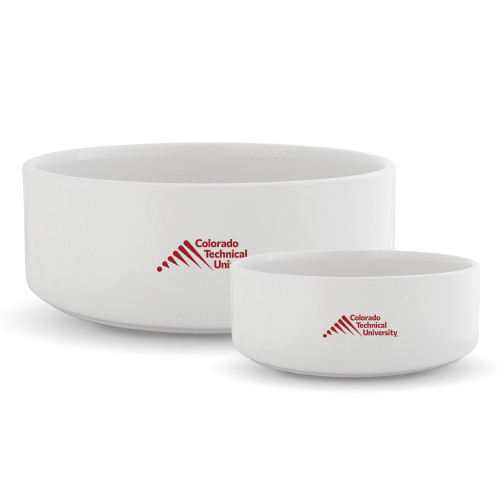 Ceramic Dog Bowl - Official Logo - Stacked