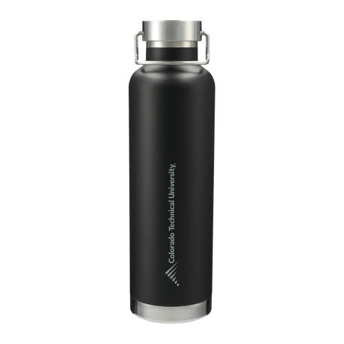  Thor Copper Vacuum Insulated Black Bottle 32oz - Official Logo - Flat Engraved