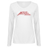 Thumbnail image for  Womens White Long Sleeve V Neck Tee