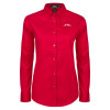 Thumbnail image for  Womens Red Twill Button Down Long Sleeve 