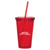 Thumbnail image for  Madison Double Wall Red Tumbler w/Straw 16oz