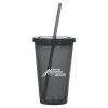 Thumbnail image for  Madison Double Wall Charcoal Tumbler w/Straw 16oz