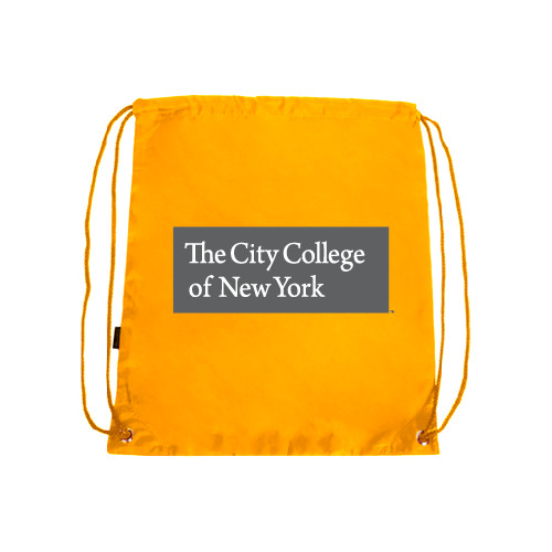 Gold Drawstring Backpack-Official Logo