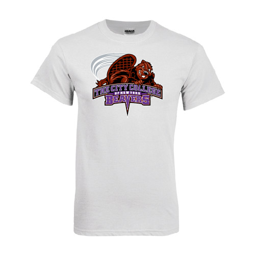 White T Shirt-CCNY Beavers