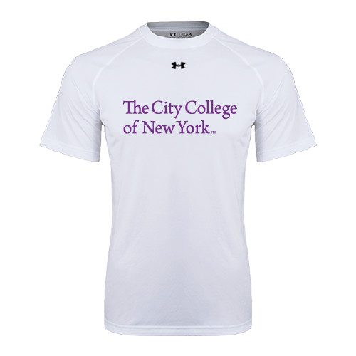 Under Armour White Tech Tee-The City College of New York