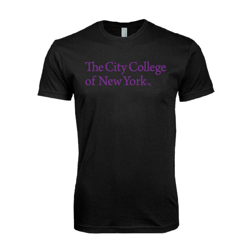 Next Level Black SoftStyle T Shirt-The City College of New York