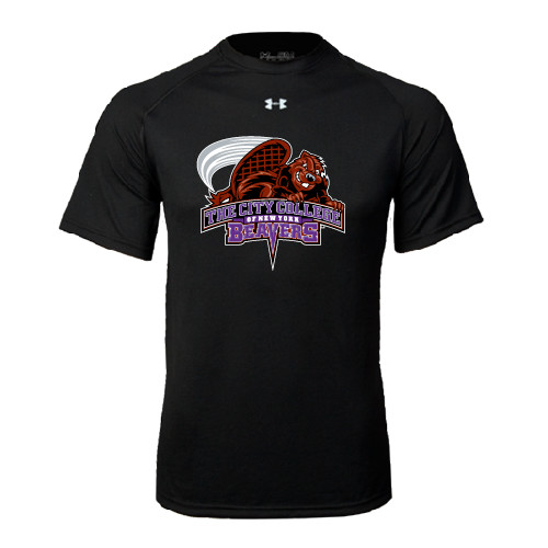 Under Armour Black Tech Tee-CCNY Beavers
