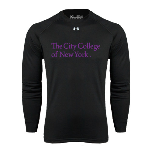 Under Armour Black Long Sleeve Tech Tee-The City College of New York