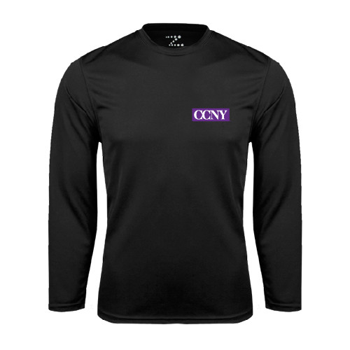 Black Performance Long Sleeve Shirt-CCNY