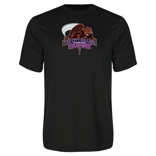 Black Performance Tee-CCNY Beavers