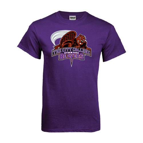 Purple T Shirt-CCNY Beavers