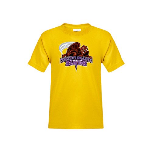 Youth Gold T-Shirt-CCNY Beavers