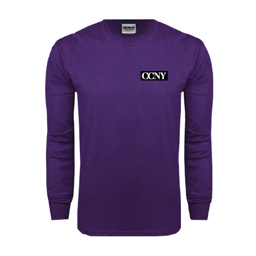 Purple Long Sleeve T Shirt-CCNY