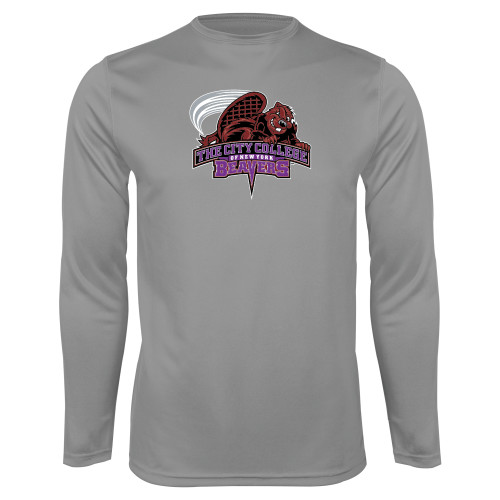 Steel Performance Longsleeve Shirt-CCNY Beavers
