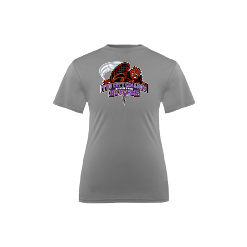 Youth Performance Grey Concrete Tee-CCNY Beavers