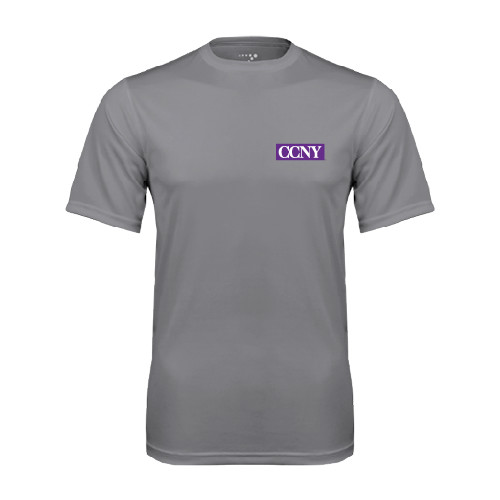 Grey Concrete Performance Tee-CCNY