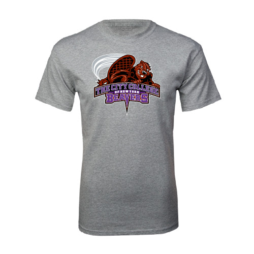 Grey T Shirt-CCNY Beavers