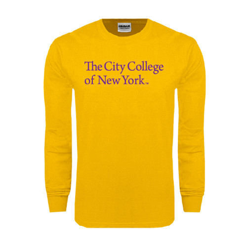Gold Long Sleeve T Shirt-The City College of New York