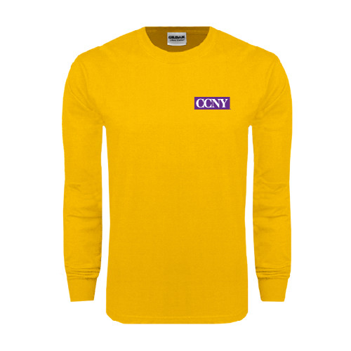 Gold Long Sleeve T Shirt-CCNY