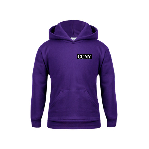 Youth Purple Fleece Hoodie-CCNY