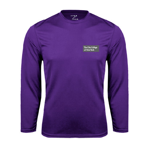 Purple Performance Long Sleeve Shirt-Official Logo