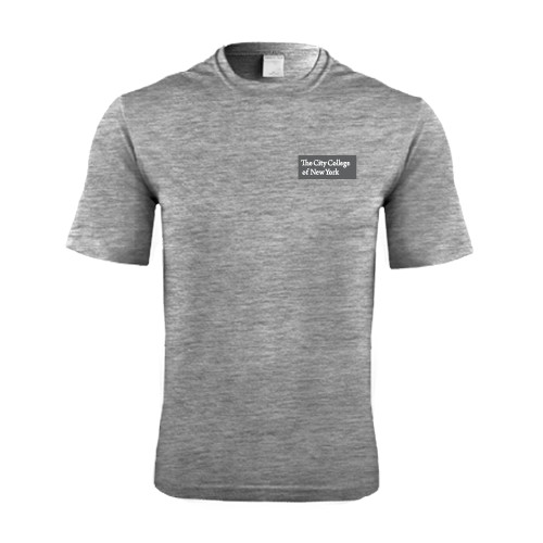 Grey Heather Performance Contender Tee-Official Logo