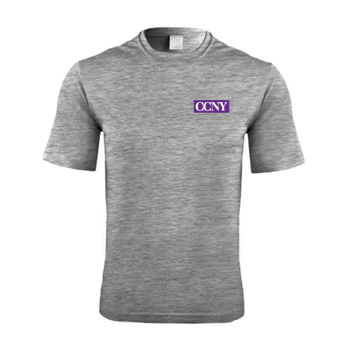 Grey Heather Performance Contender Tee-CCNY