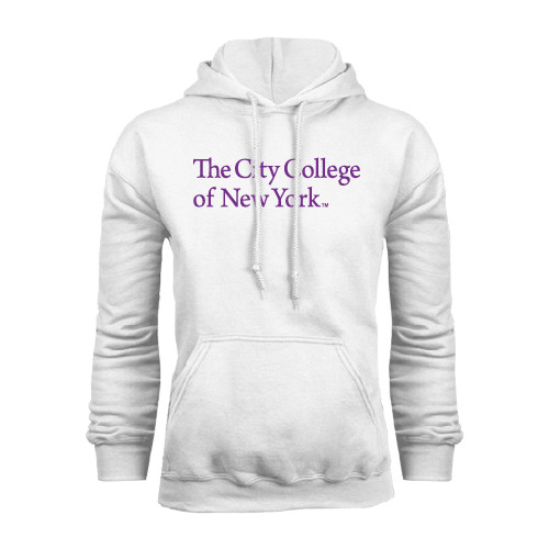White Fleece Hoodie-The City College of New York