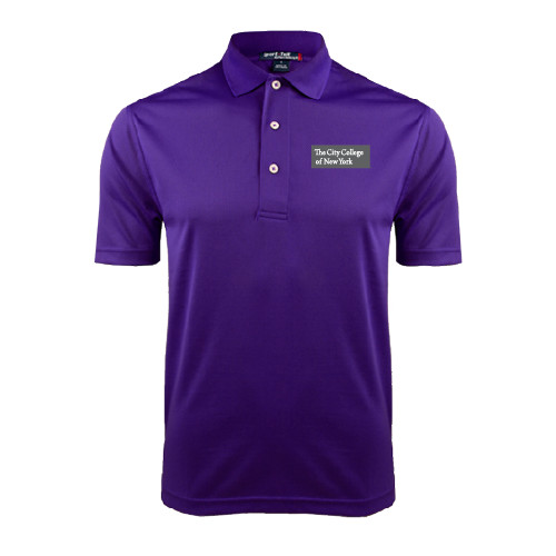 Purple Dry Mesh Polo-Official Logo