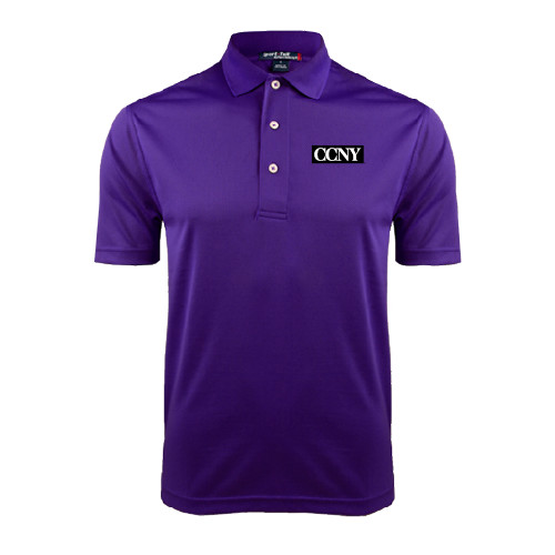 Purple Dry Mesh Polo-CCNY