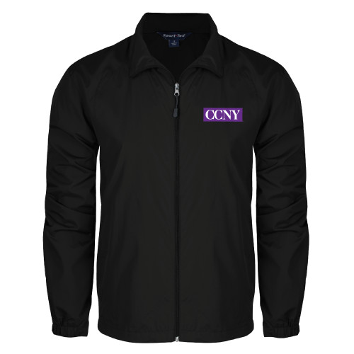 Black Full Zip Wind Jacket-CCNY
