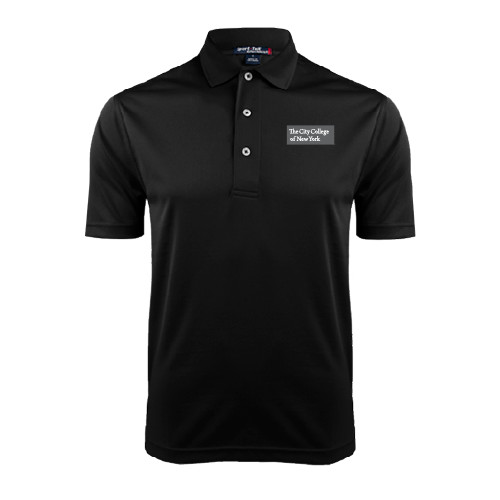 Black Dry Mesh Polo-Official Logo