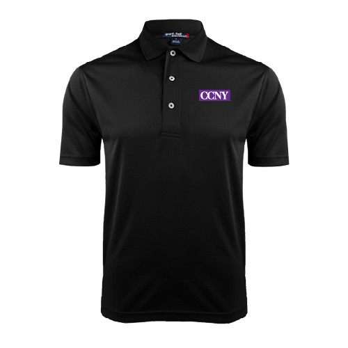 Black Dry Mesh Polo-CCNY