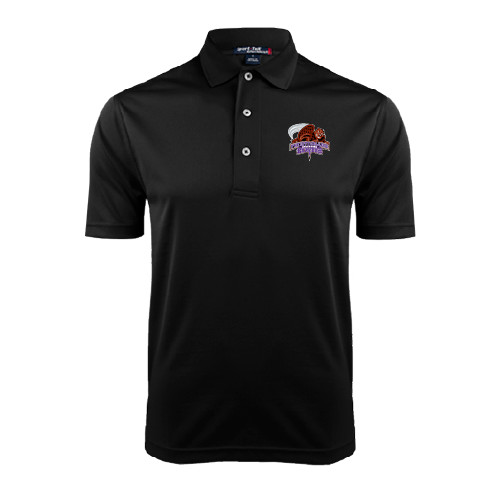 Black Dry Mesh Polo-CCNY Beavers
