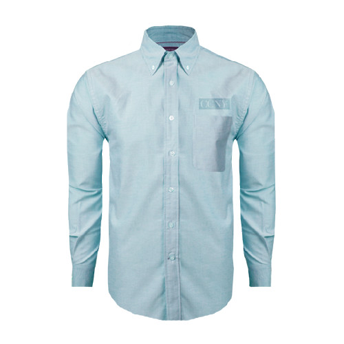 Light Blue Oxford Long Sleeve Shirt-CCNY