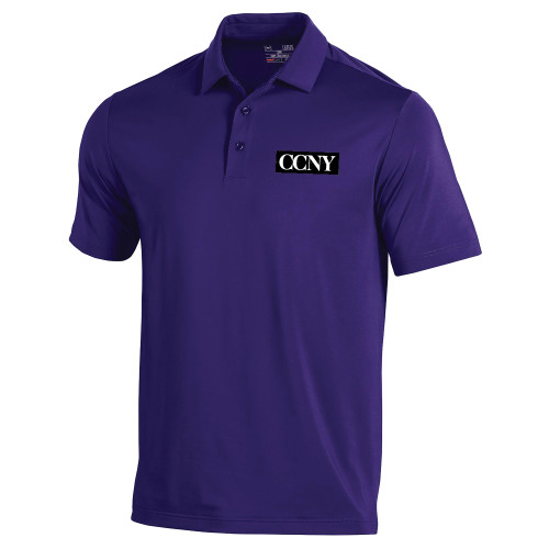 Under Armour Purple T2 Performance Polo-CCNY
