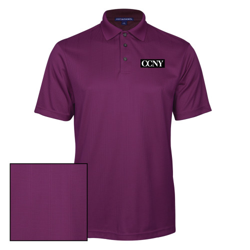 Purple Performance Fine Jacquard Polo-CCNY
