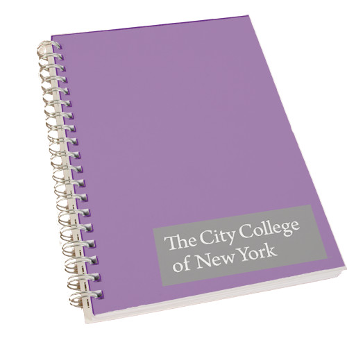 Clear 7 x 10 Spiral Journal Notebook-Official Logo