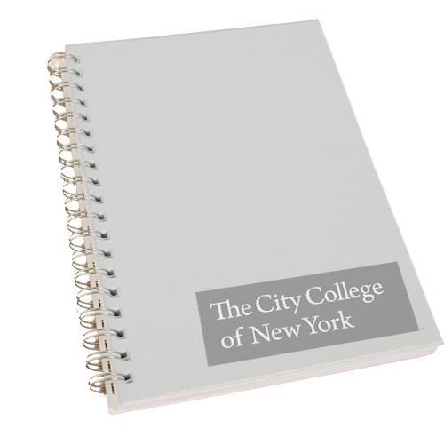 Clear 7 x 10 Spiral Journal Notebook-Official Logo